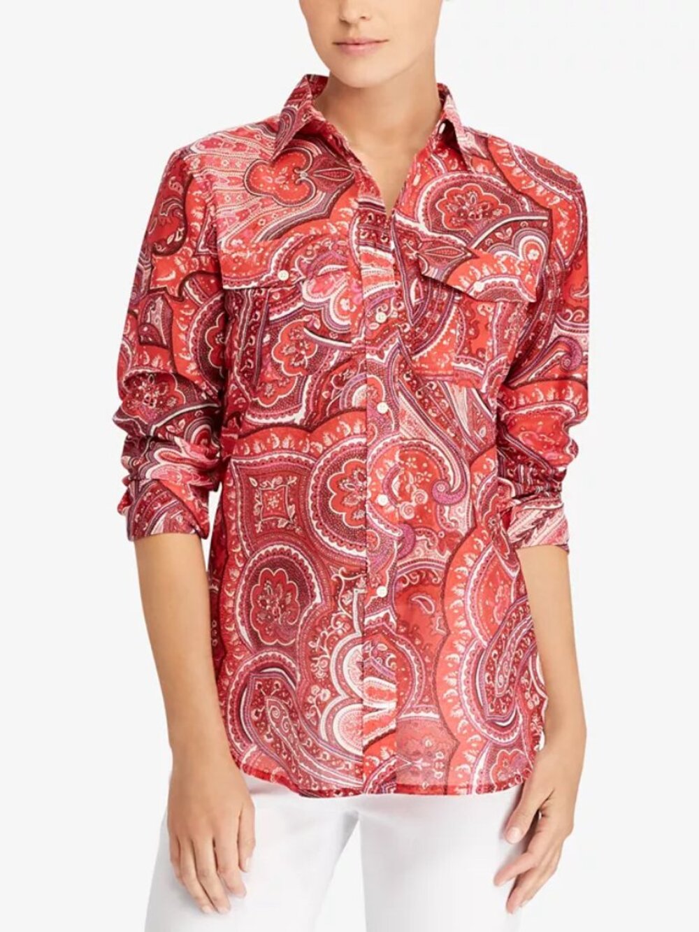 LAUREN Ralph Lauren | Paisley Lightweight Buttondown | EXCELLENT! - Picture 7 of 10